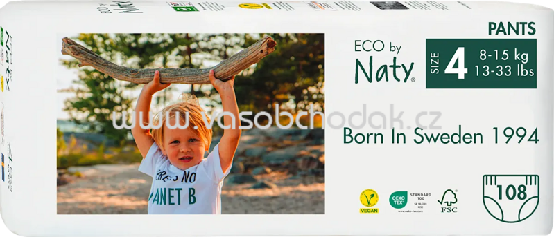 Naty Baby Pants ECO Gr. 4, 8-15 kg, 108 St Naty Baby Pants ECO Gr. 4, 8-15 kg, 108 St
