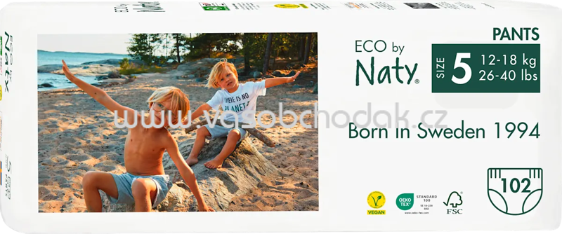 Naty Baby Pants ECO Gr. 5, 12-18 kg, 102 St Naty Baby Pants ECO Gr. 5, 12-18 kg, 102 St