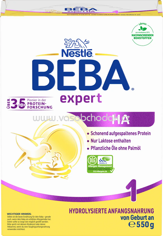 Nestlé BEBA Anfangsmilch Expert HA1 von Geburt an, 550 g Nestlé BEBA Anfangsmilch Expert HA1 von Geburt an, 550 g