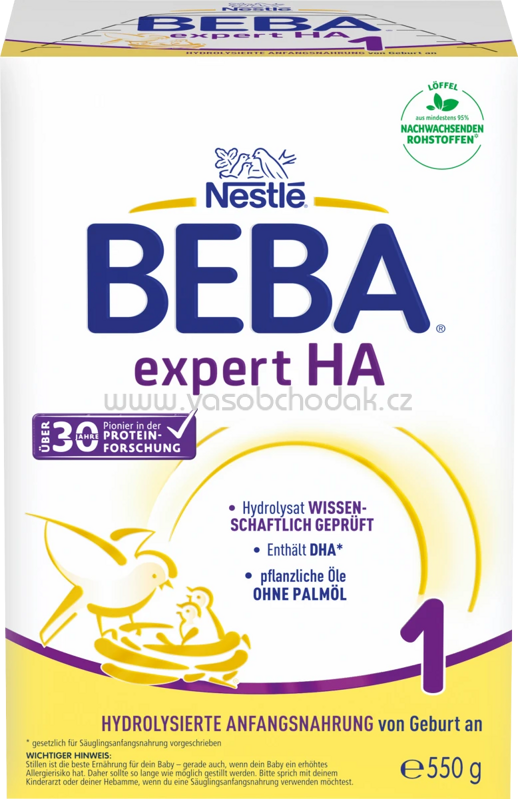 Nestlé BEBA Anfangsmilch Expert HA1, von Geburt an, 550g