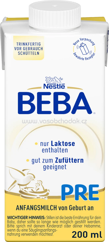 Nestlé BEBA Anfangsmilch Pre trinkfertig, von Geburt an, 200 ml