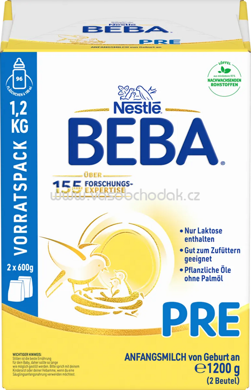 Nestlé BEBA Anfangsmilch Pre von Geburt an, 1200 g Nestlé BEBA Anfangsmilch Pre von Geburt an, 1200 g