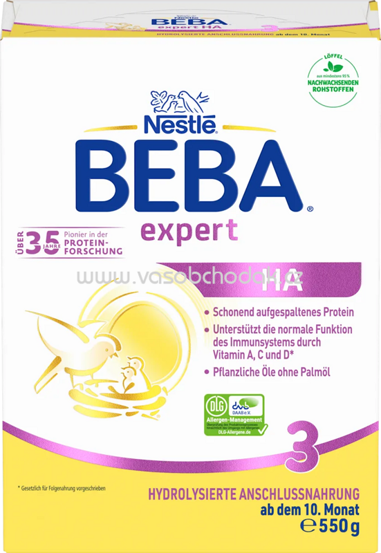 Nestlé BEBA Folgemilch Expert HA3 ab dem 10. Monat, 550 g Nestlé BEBA Folgemilch Expert HA3 ab dem 10. Monat, 550 g