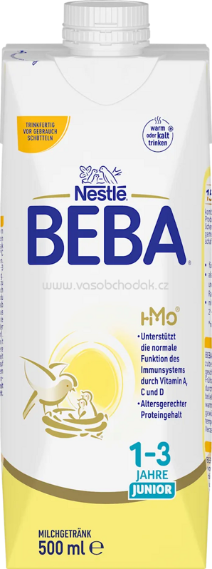 Nestlé BEBA Milchgetränk, trinkfertig, Junior, ab 12-32 monat, 500 ml Nestlé BEBA Milchgetränk, trinkfertig, Junior, ab 12-32 monat, 500 ml