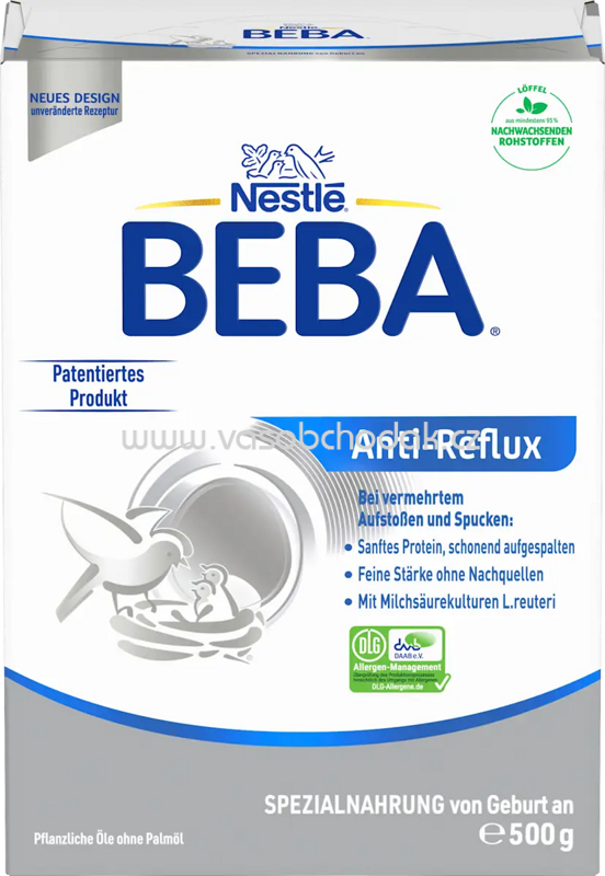 Nestlé BEBA Spezialnahrung Anti-Reflux von Geburt an, 500 g Nestlé BEBA Spezialnahrung Anti-Reflux von Geburt an, 500 g