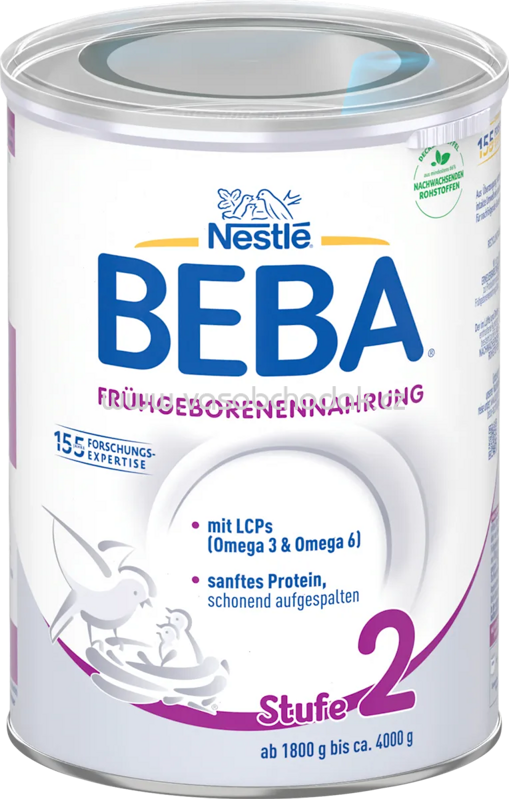 Nestlé BEBA Spezialnahrung Frühgeborenen 2 von Geburt an, 400g Nestlé BEBA Spezialnahrung Frühgeborenen 2 von Geburt an, 400g