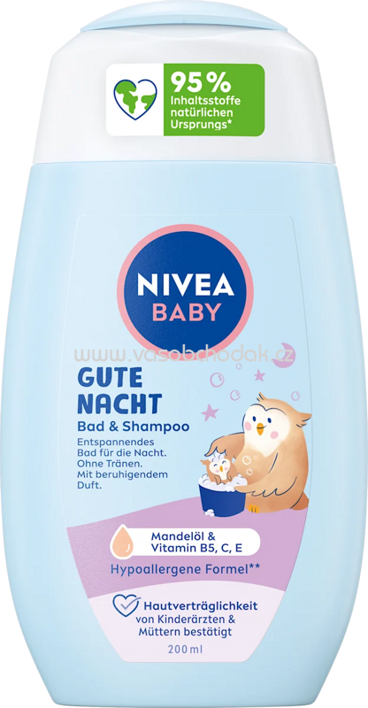 NIVEA BABY Baby Bad & Shampoo Gute Nacht, 200 ml NIVEA BABY Baby Bad & Shampoo Gute Nacht, 200 ml