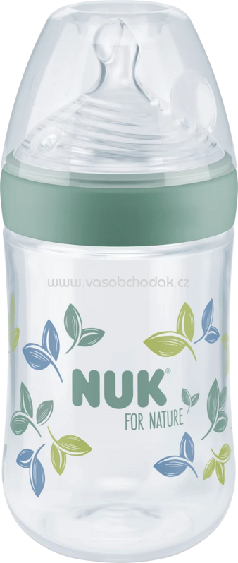 Nuk Babyflasche for Nature Silikon, Gr. M, grün, 0-6 Monate, 260 ml, 1 St