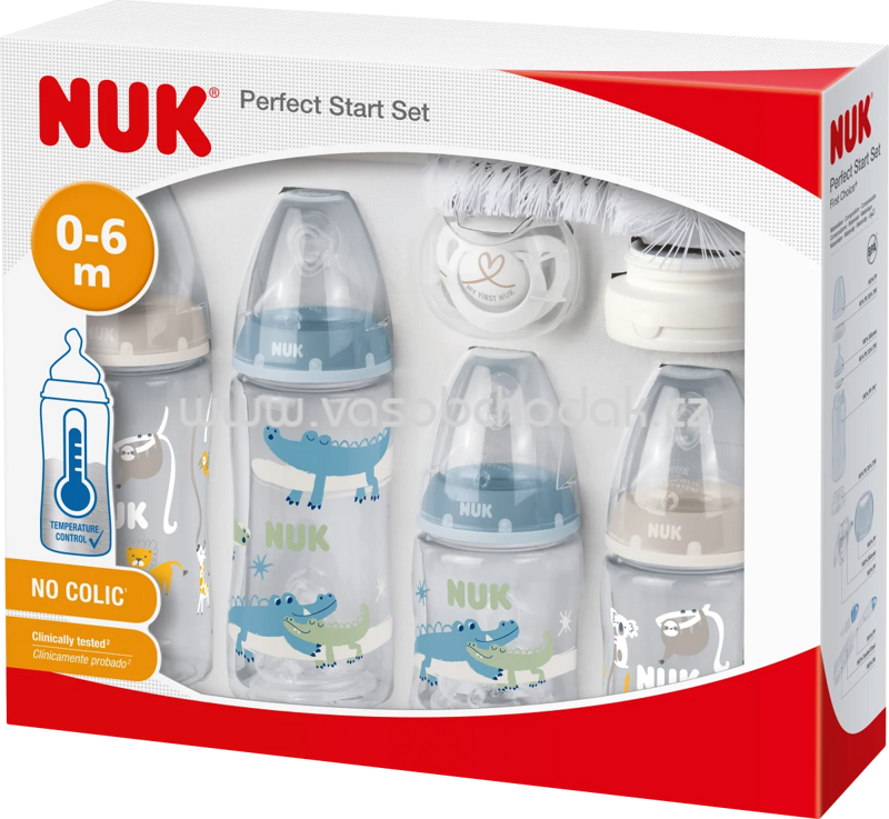 Nuk Starterset First Choice Temp. Control, blau/braun, 1 St Nuk Starterset First Choice Temp. Control, blau/braun, 1 St