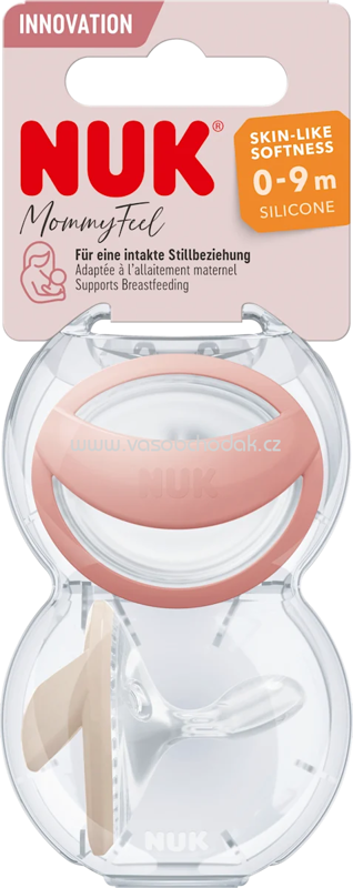 NUK Schnuller Mommy Feel Silikon, rosa/creme, Gr.1, 0-9 Monate, 2 St NUK Schnuller Mommy Feel Silikon, rosa/creme, Gr.1, 0-9 Monate, 2 St