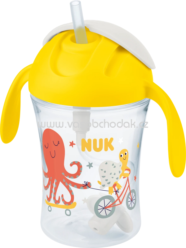 NUK Trinkhalmbecher Motion Cup gelb, 230 ml, 1 St NUK Trinkhalmbecher Motion Cup gelb, 230 ml, 1 St
