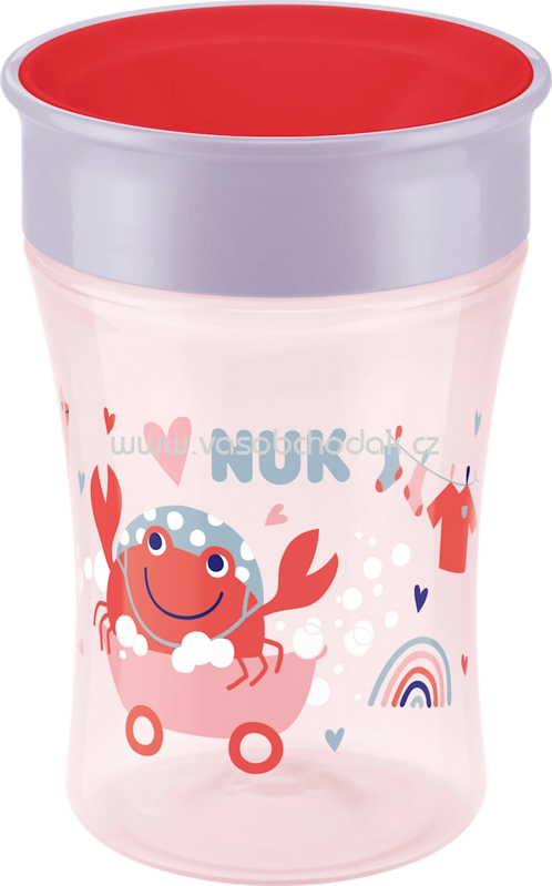 NUK Trinklernbecher Evolution Magic Cup rot/lila, 230 ml, 1 St NUK Trinklernbecher Evolution Magic Cup rot/lila, 230 ml, 1 St