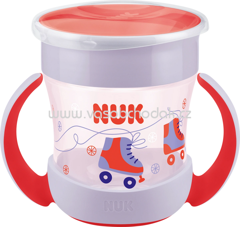 NUK Trinklernbecher Evolution Mini Magic Cup rot/lila, 160 ml, 1 St NUK Trinklernbecher Evolution Mini Magic Cup rot/lila, 160 ml, 1 St
