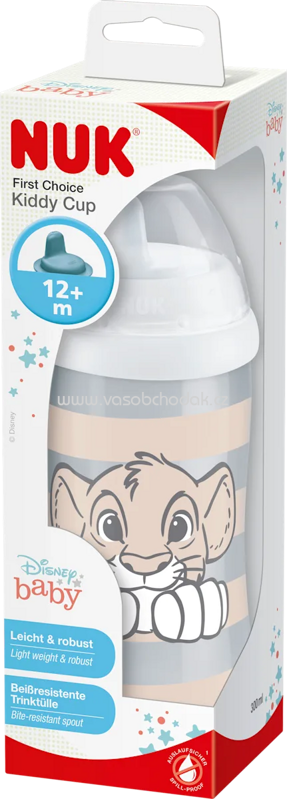 NUK Trinklernflasche Disney Lion King Kiddy Cup ab 12 Monate, beige, 300ml, 1 St
