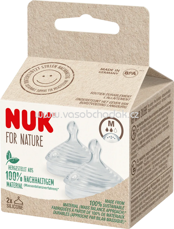 NUK Trinksauger For Nature Silikon Gr. M, ab 6 Monaten, 2 St NUK Trinksauger For Nature Silikon Gr. M, ab 6 Monaten, 2 St