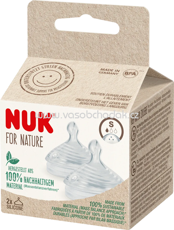 NUK Trinksauger For Nature Silikon Gr. S, ab 6 Monaten, 2 St NUK Trinksauger For Nature Silikon Gr. S, ab 6 Monaten, 2 St
