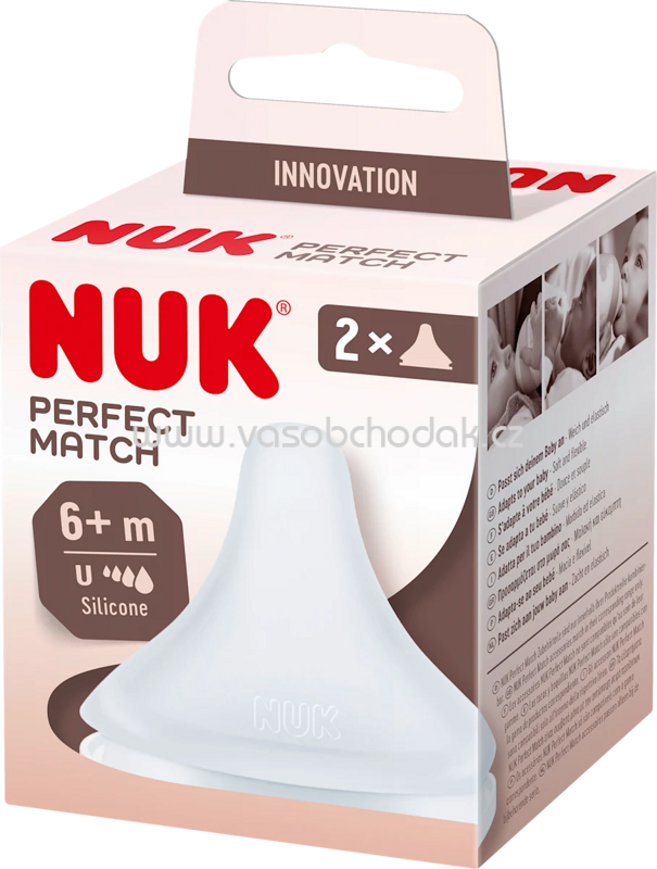 NUK Trinksauger Perfect Match Silikon, Gr. U ab 6 Monate, 2 St NUK Trinksauger Perfect Match Silikon, Gr. U ab 6 Monate, 2 St