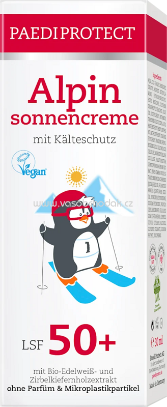 PAEDIPROTECT Sonnencreme Alpin mit Kälteschutz, LSF 50+, 30 ml PAEDIPROTECT Sonnencreme Alpin mit Kälteschutz, LSF 50+, 30 ml
