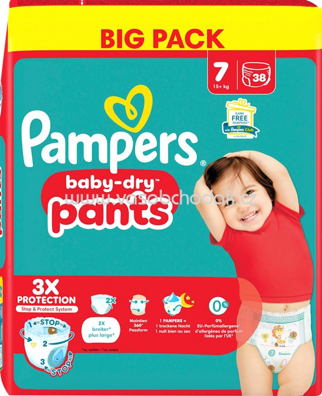 Pampers Baby Pants Baby Dry Gr.7 Extra Large, 15+ kg, Big Pack, 38 St Pampers Baby Pants Baby Dry Gr.7 Extra Large, 15+ kg, Big Pack, 38 St