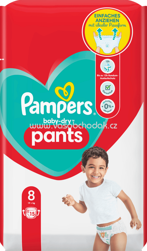 Pampers Baby Pants Baby Dry Gr.8 Extra Large, 19+ kg, 15 St