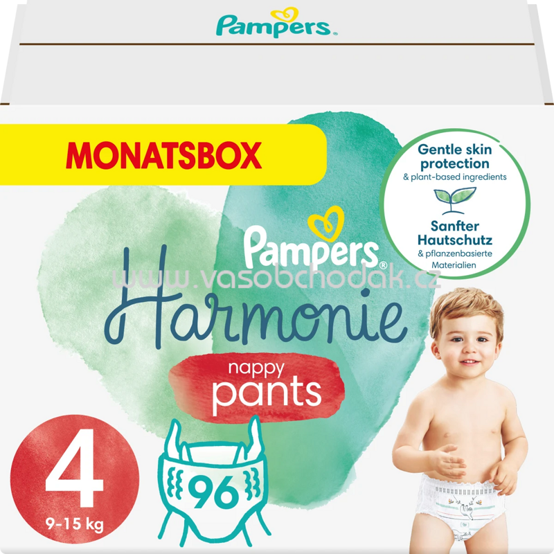 Pampers Baby Pants Harmonie Gr.4 Maxi, 9-15kg, Monatsbox, 96 St