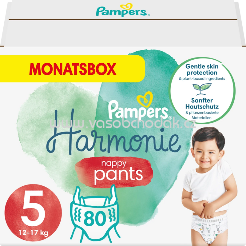 Pampers Baby Pants Harmonie Gr.5 Junior, 12-17 kg, Monatsbox, 80 St
