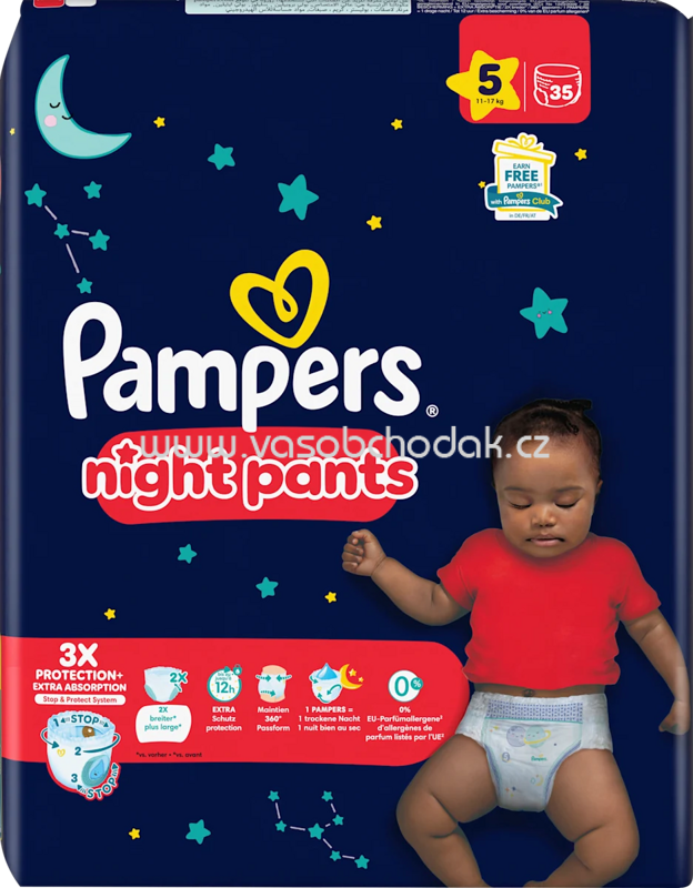 Pampers Baby Pants night Gr.5, 11-17 kg, 35 St Pampers Baby Pants night Gr.5, 11-17 kg, 35 St