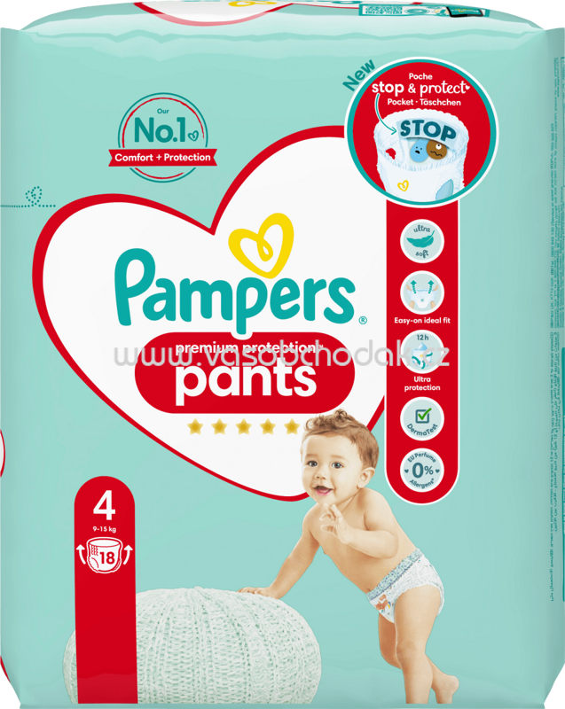 Pampers Baby Pants Premium Protection Gr. 4 Maxi, 9-15 kg, 18 St