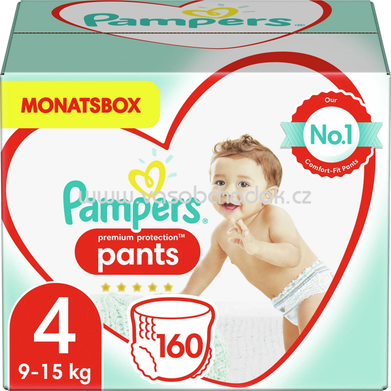 Pampers Baby Pants Premium Protection Gr. 4 Maxi, 9-15 kg, Monatspack, 160 St