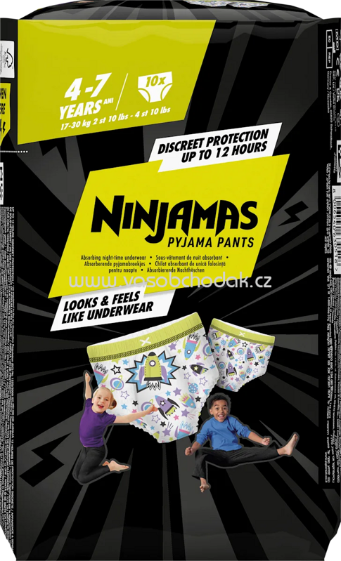 Ninjamas Pyjama Pants Jungen 4-7 Jahre, 10 St Ninjamas Pyjama Pants Jungen 4-7 Jahre, 10 St