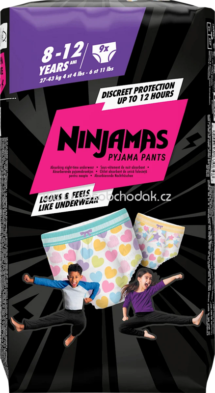 Ninjamas Pyjama Pants Mädchen 8-12 Jahre, 9 St Ninjamas Pyjama Pants Mädchen 8-12 Jahre, 9 St