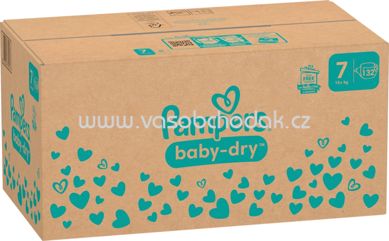 Pampers Windeln Baby Dry Gr.7 Extra Large, 15+ kg, Monatsbox, 132 St Pampers Windeln Baby Dry Gr.7 Extra Large, 15+ kg, Monatsbox, 132 St