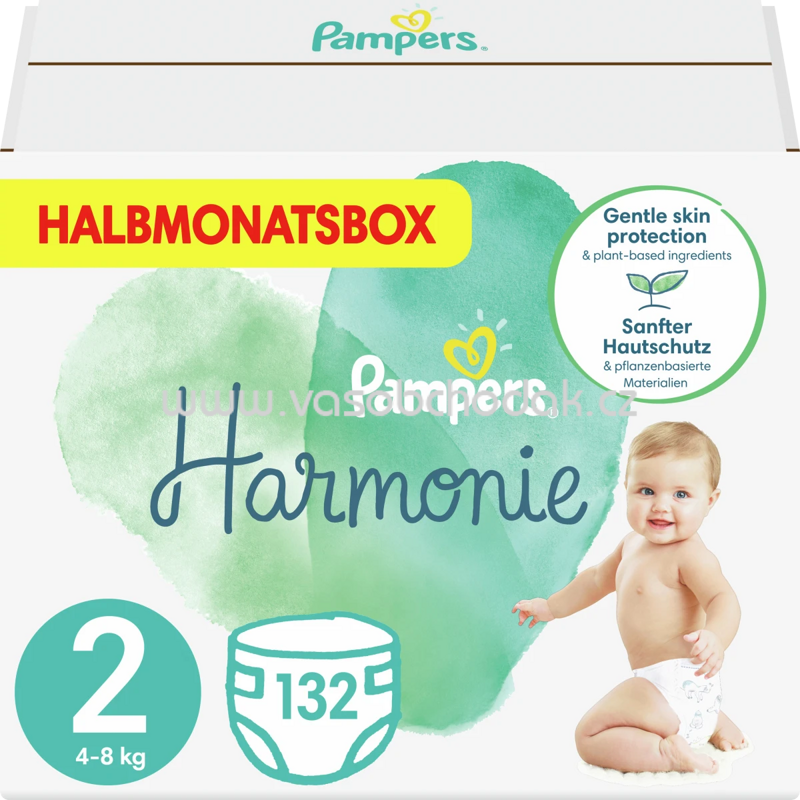 Pampers Windeln Harmonie Gr.2 Mini, 4-8 kg, Monatsbox, 132 St