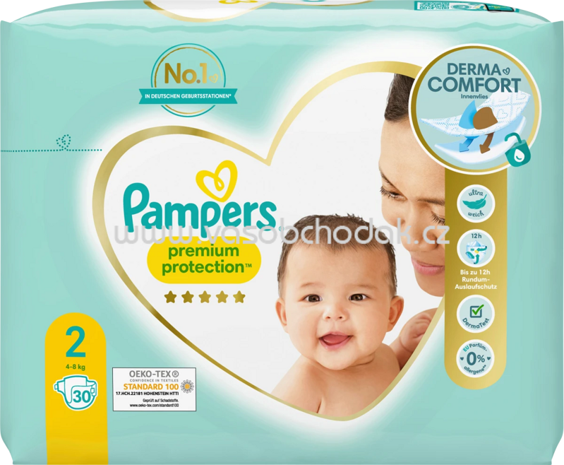 Pampers Windeln Premium Protection Gr. 2 Mini New Baby, 4-8 kg, 30 St