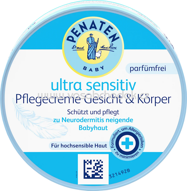 Penaten Baby Pflegecreme Gesicht & Körper ultra sensitiv, 100 ml Penaten Baby Pflegecreme Gesicht & Körper ultra sensitiv, 100 ml