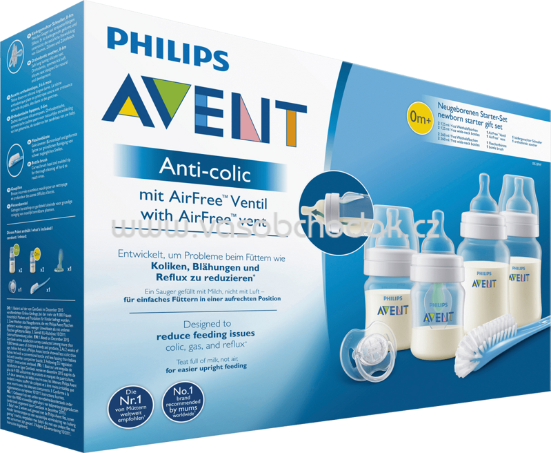 Philips AVENT Flasche Anti-colic mit AirFree Ventil, ab 0+ Monate, 1 Set