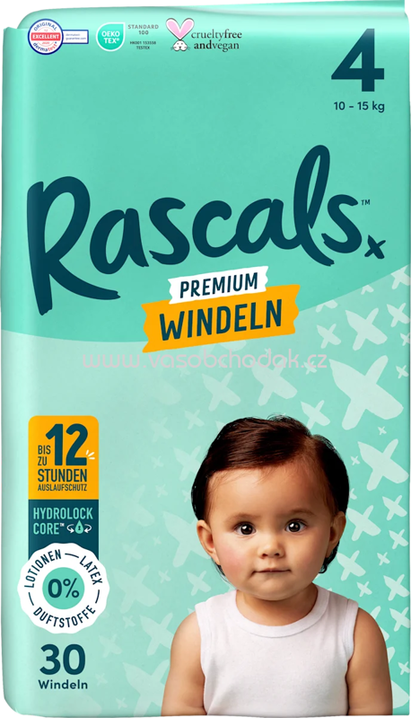 Rascals Windeln Gr.4, 10-15kg, 30 St Rascals Windeln Gr.4, 10-15kg, 30 St