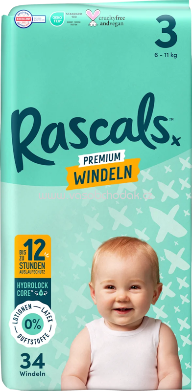 Rascals Windeln Gr.3 6-11kg, 34 St