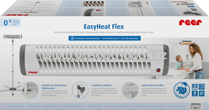 Reer Wickeltisch-Heizstrahler EasyHeat Flex 500 Watt, 1 St Reer Wickeltisch-Heizstrahler EasyHeat Flex 500 Watt, 1 St