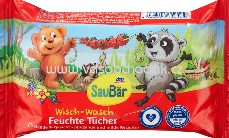 SauBär Feuchttücher Wisch-Wasch-Tücher, 20 St SauBär Feuchttücher Wisch-Wasch-Tücher, 20 St