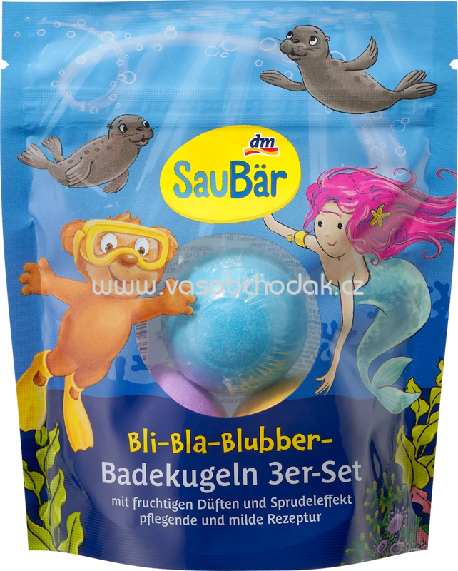 SauBär Kinder Badezusatz Badekugeln Bli-Bla-Blubber, 3 St SauBär Kinder Badezusatz Badekugeln Bli-Bla-Blubber, 3 St
