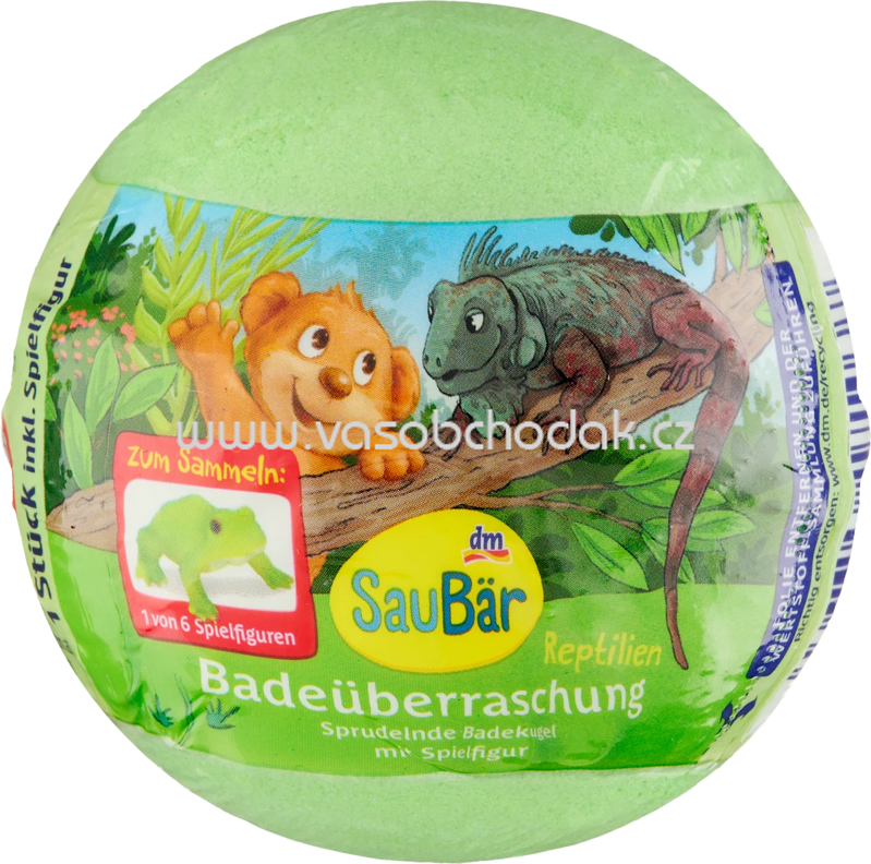 SauBär Kinder Badezusatz Badeüberraschung Reptilien, 1 St