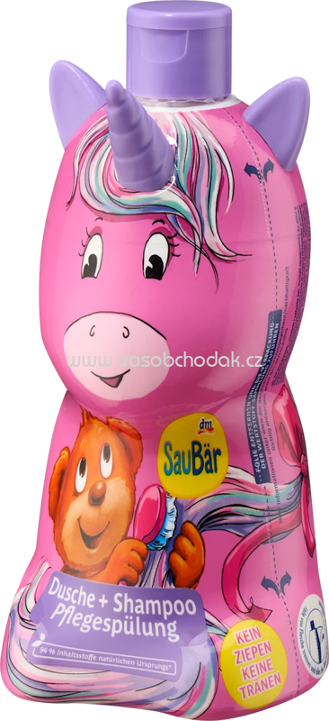 SauBär Kinder Dusche Shampoo Pflegespülung 3in1 Einhorn, 400 ml SauBär Kinder Dusche Shampoo Pflegespülung 3in1 Einhorn, 400 ml