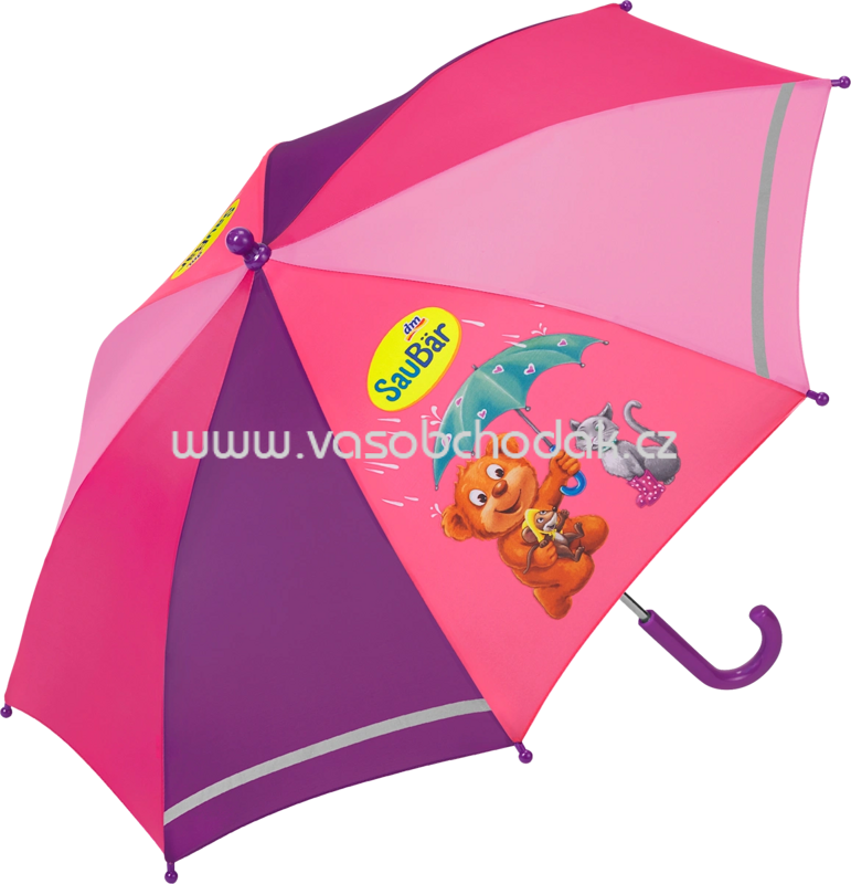 SauBär Kinderschirm mit Reflektor, Pink, 1 St SauBär Kinderschirm mit Reflektor, Pink, 1 St