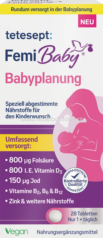 tetesept Femi Baby Babyplanung 28 St, 8,12 g tetesept Femi Baby Babyplanung 28 St, 8,12 g
