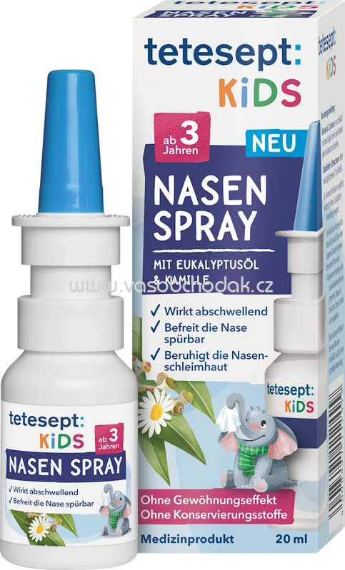 tetesept Nasenspray Kids mit Eukalyptusöl & Kamille, 20 ml tetesept Nasenspray Kids mit Eukalyptusöl & Kamille, 20 ml