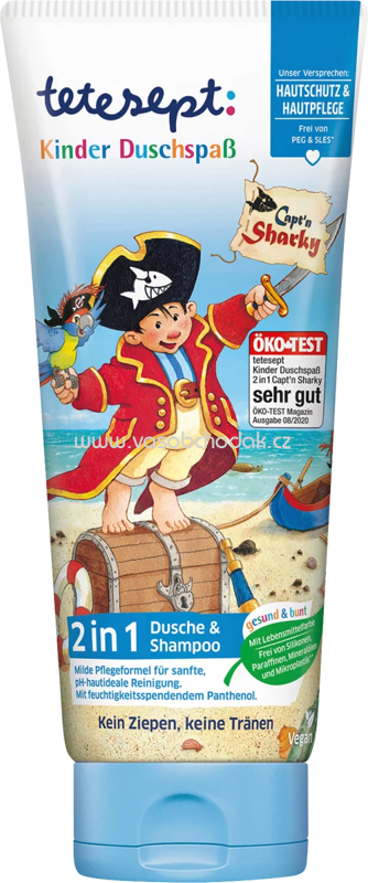 Tetesept 2in1 Dusche & Shampoo Käpt'n Sharky, 200 ml Tetesept 2in1 Dusche & Shampoo Käpt'n Sharky, 200 ml
