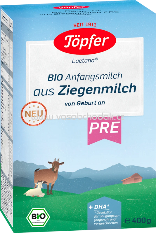 Töpfer Anfangsmilch Pre aus Ziegenmilch, 400 g Töpfer Anfangsmilch Pre aus Ziegenmilch, 400 g