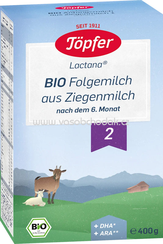 Töpfer Folgemilch 2 aus Ziegenmilch nach dem 6. Monat, 400 g Töpfer Folgemilch 2 aus Ziegenmilch nach dem 6. Monat, 400 g