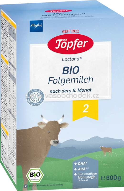 Töpfer Folgemilch 2 nach dem 6. Monat, 600 g Töpfer Folgemilch 2 nach dem 6. Monat, 600 g